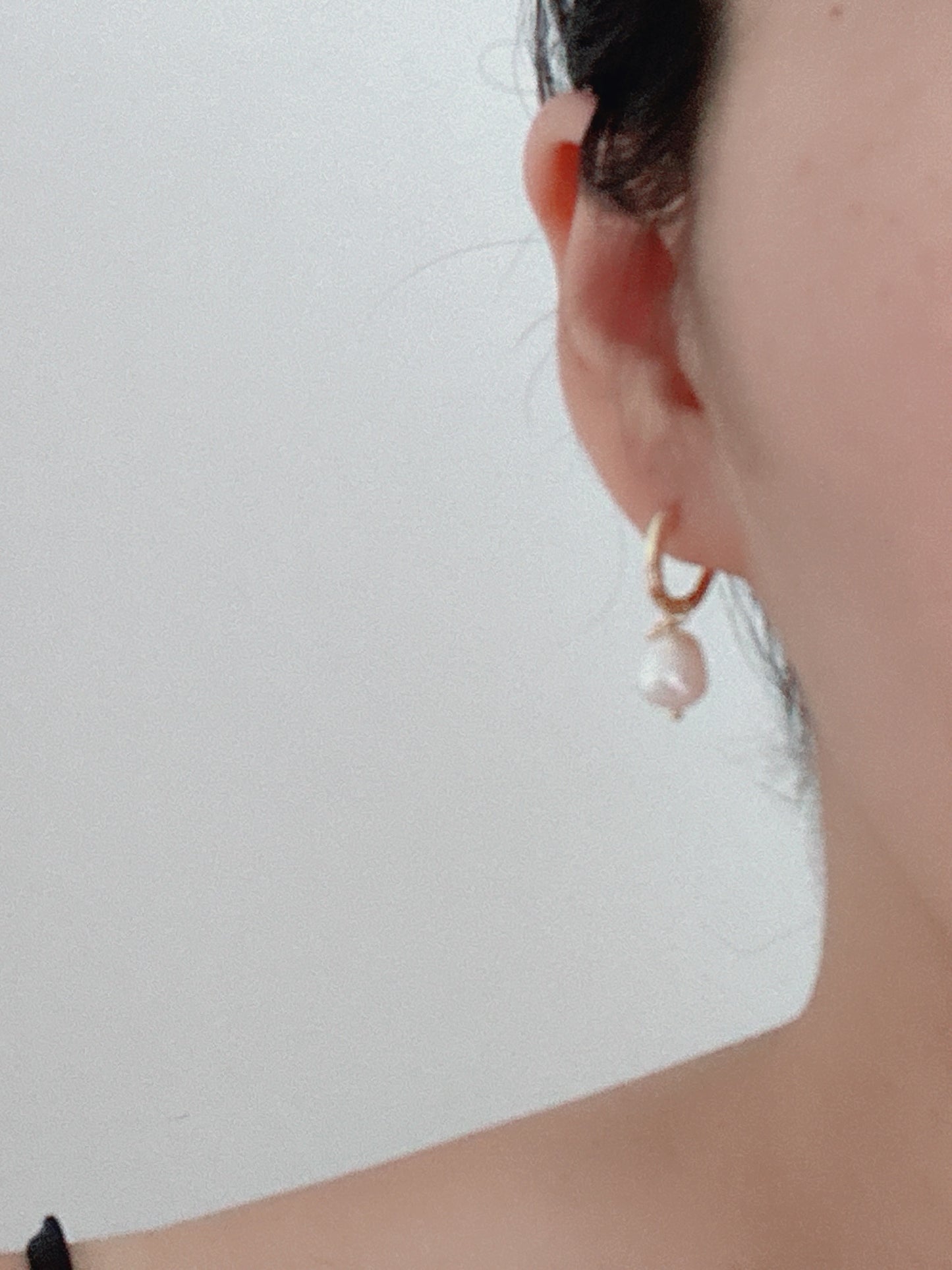 Natural water pearl 925 silver earrings