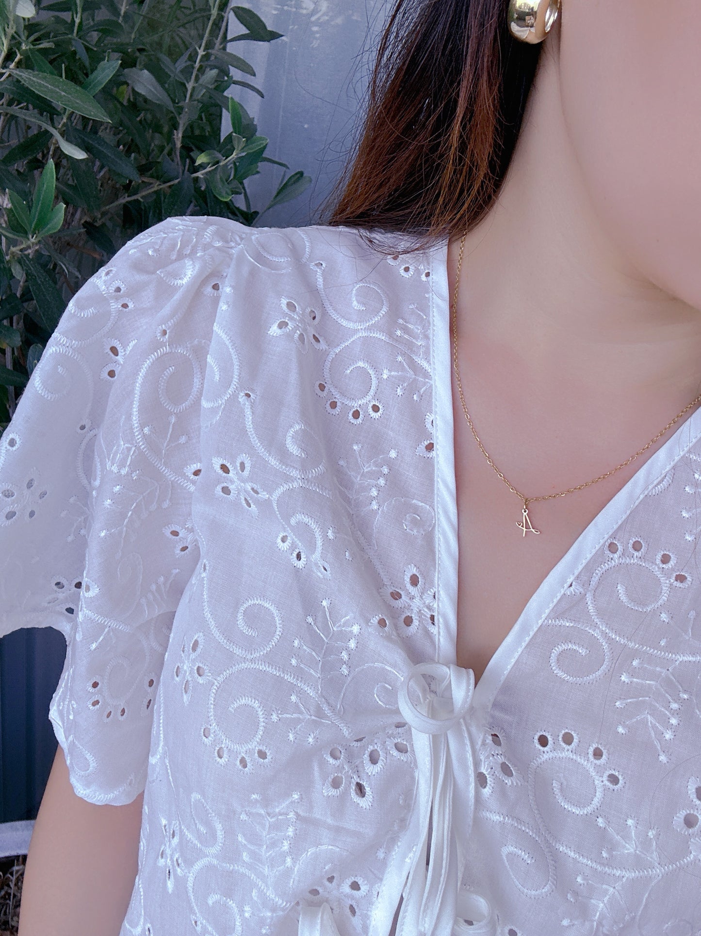 Letter stainless steel necklace