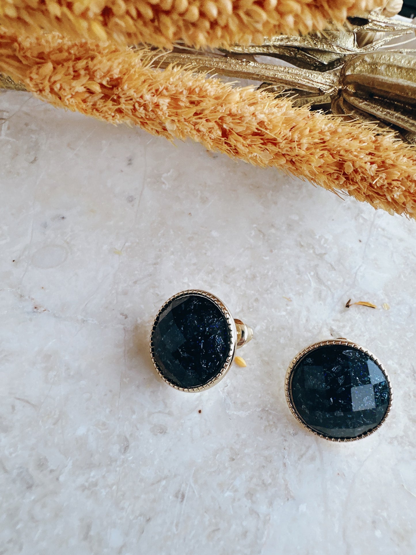 Soul Mate Galaxy Navy & 925 Silver post earrings