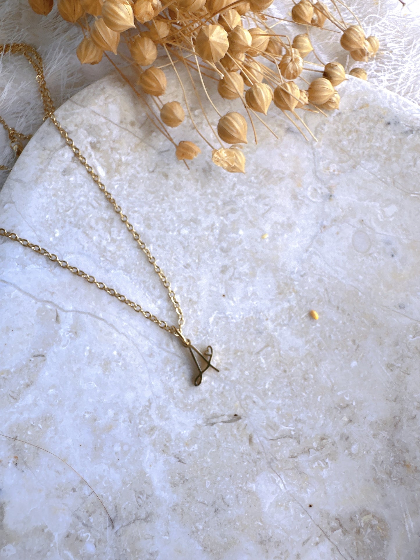 Letter stainless steel necklace