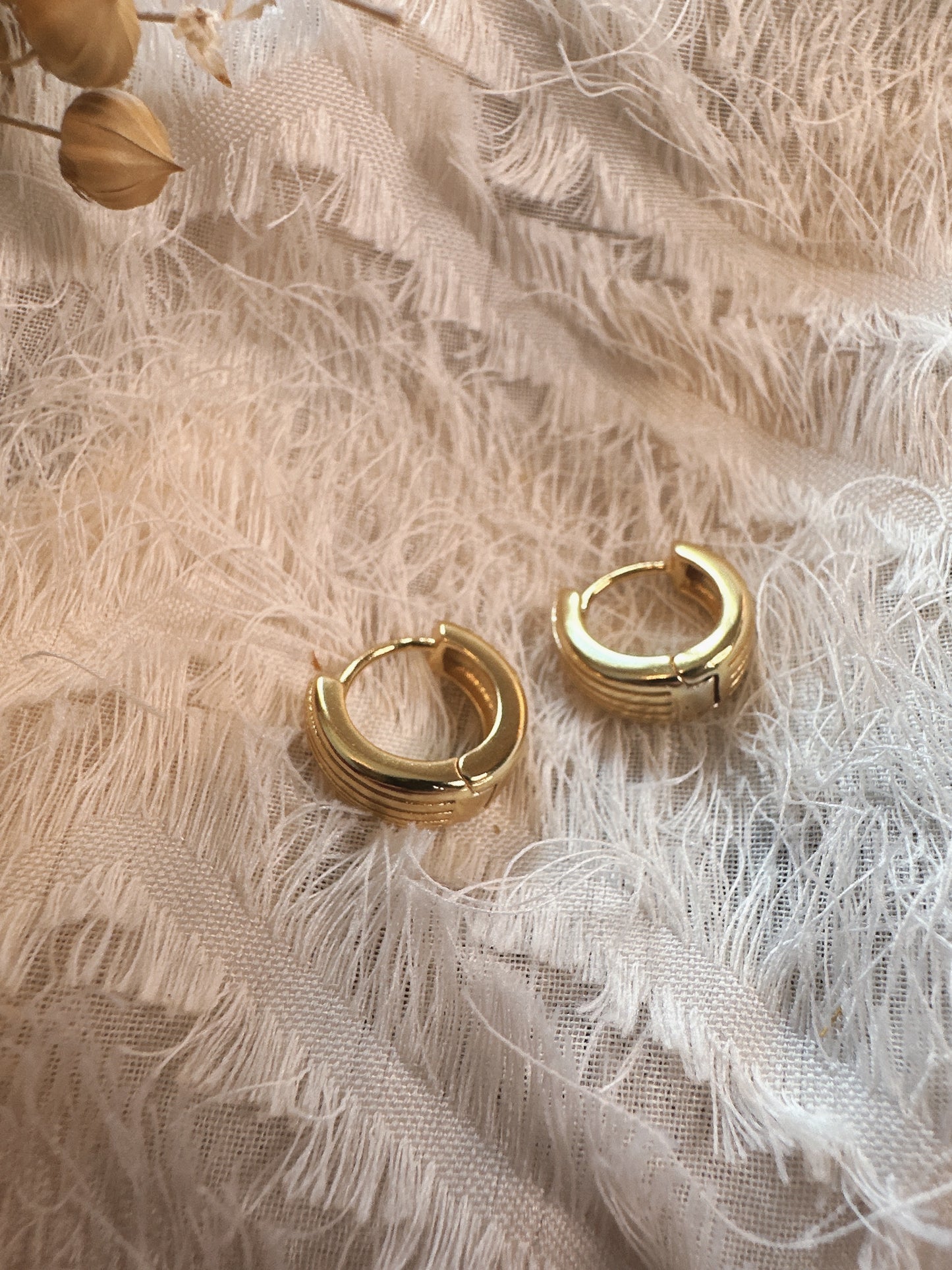 Soul Mate & G - stainless steel mini hoop earrings