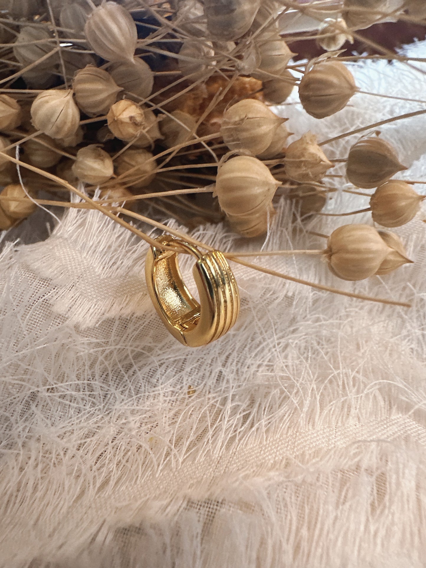 Soul Mate & Mini C - stainless steel mini hoop earrings