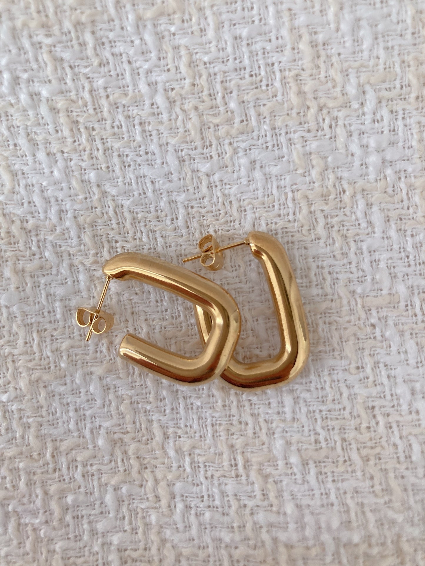 Soul mate Kimberly & 18K Plated golden Earrings