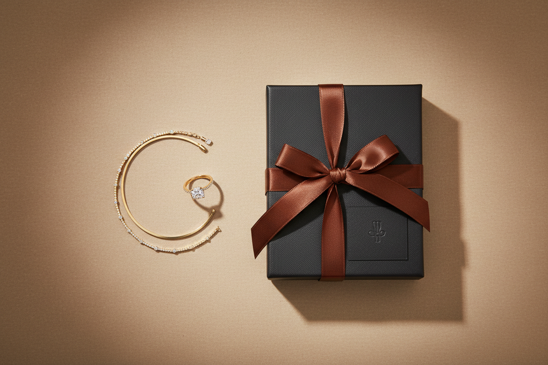 Jewelry gift with gift packaging box