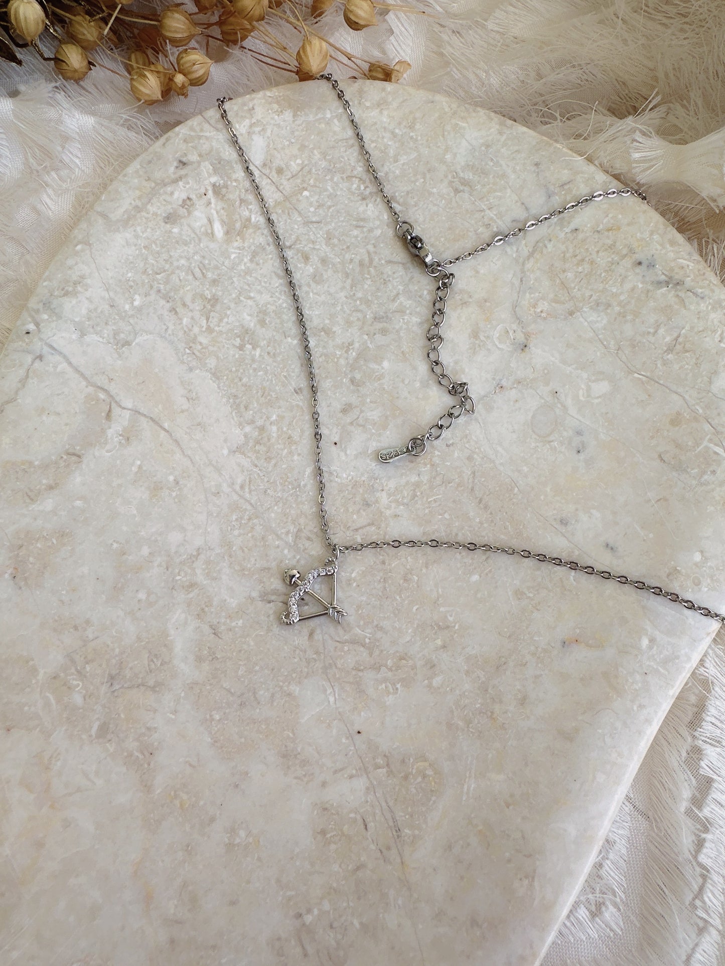 925 sterling silver Sagittarius necklace