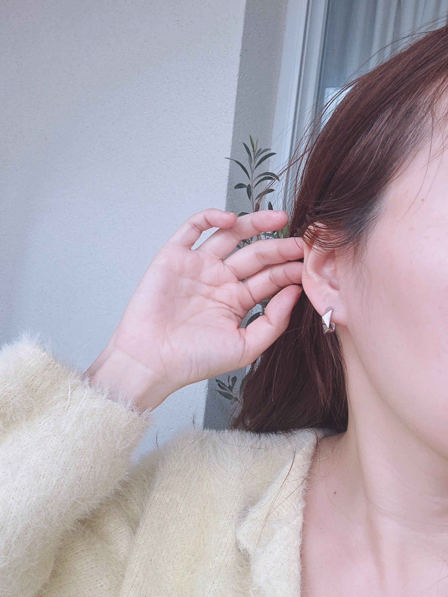 925 silver post unisex minimalist earrings