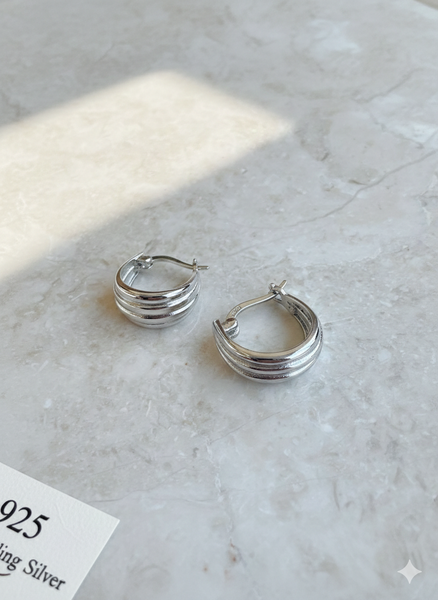 925 sterling silver mini hoop earrings