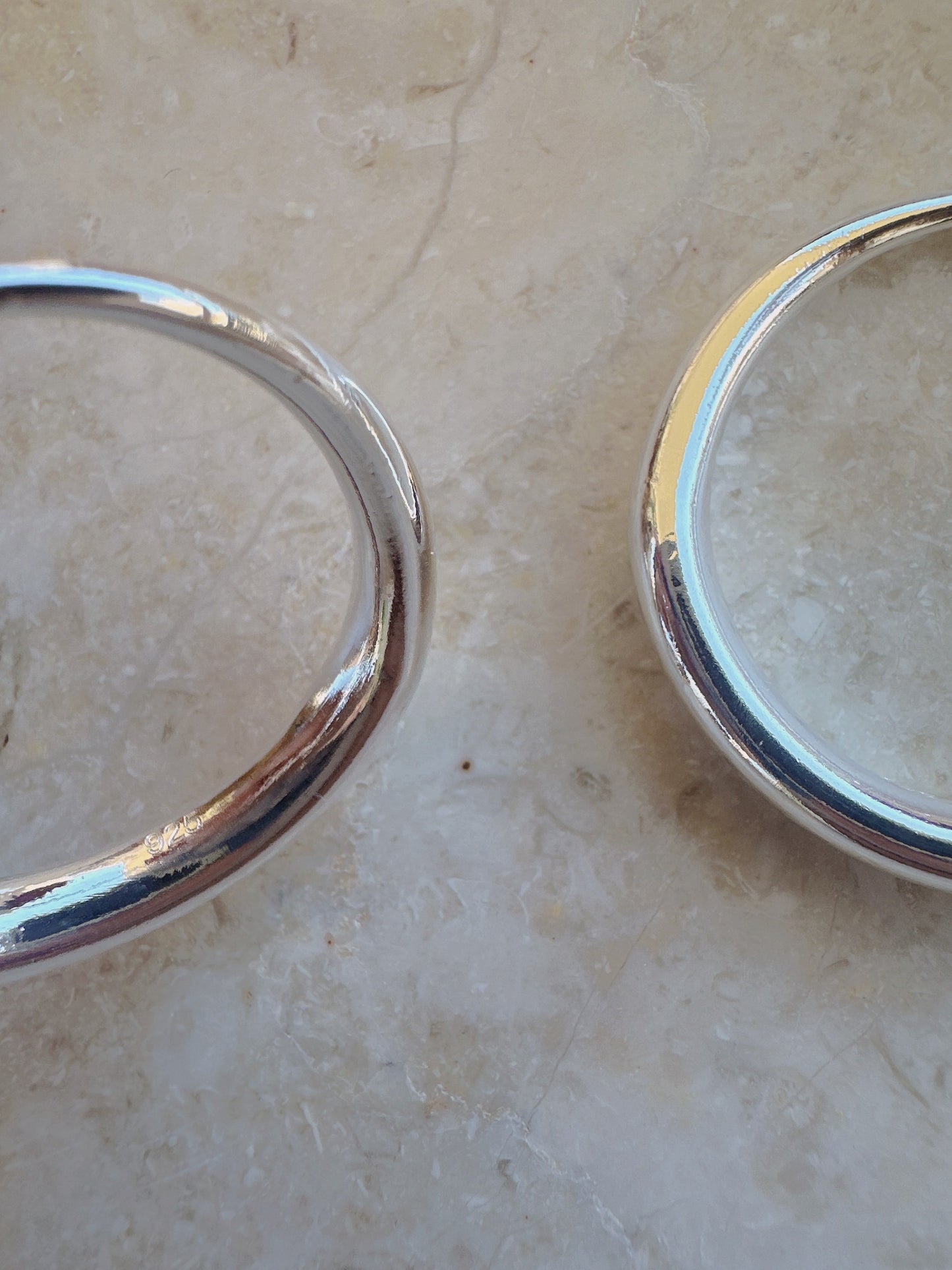 33mm 925 sterling silver hoop earrings