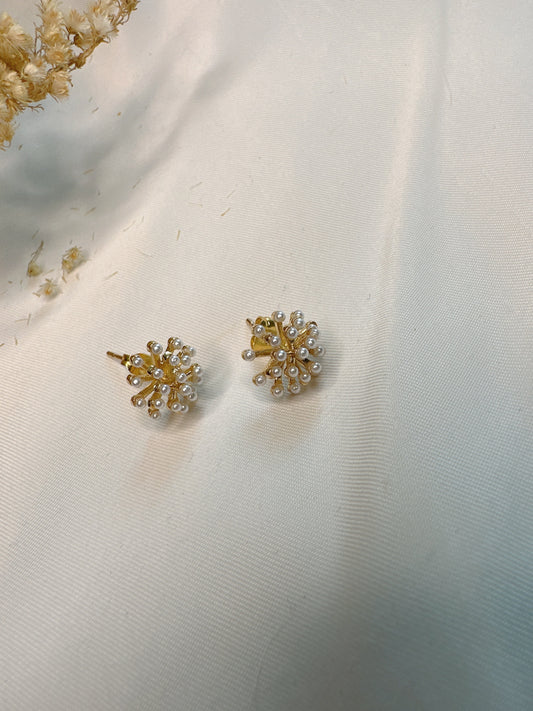 925 silver post pearl mini earrings