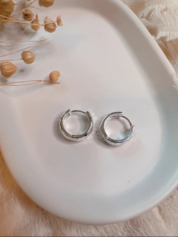 Soul Mate & 15mm Silver plated stainless steel earrings