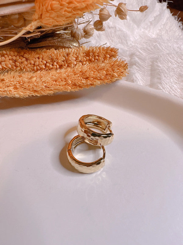 Soul Mate   & 15mm Gold plated stainless steel earrings