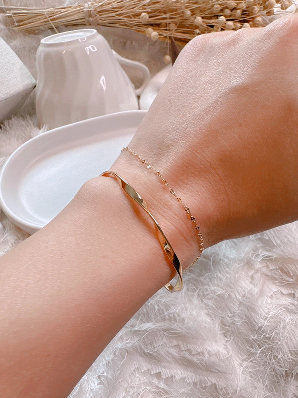 Soul Mate  & Stainless steel adjustable double layer bracelet