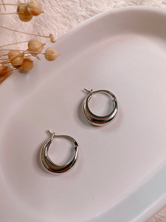 Soul Mate mini hoop & 925 Silver post hoop earrings