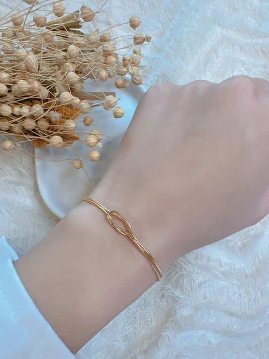 Soul Mate  & 18k gold plated stainless steel bracelets