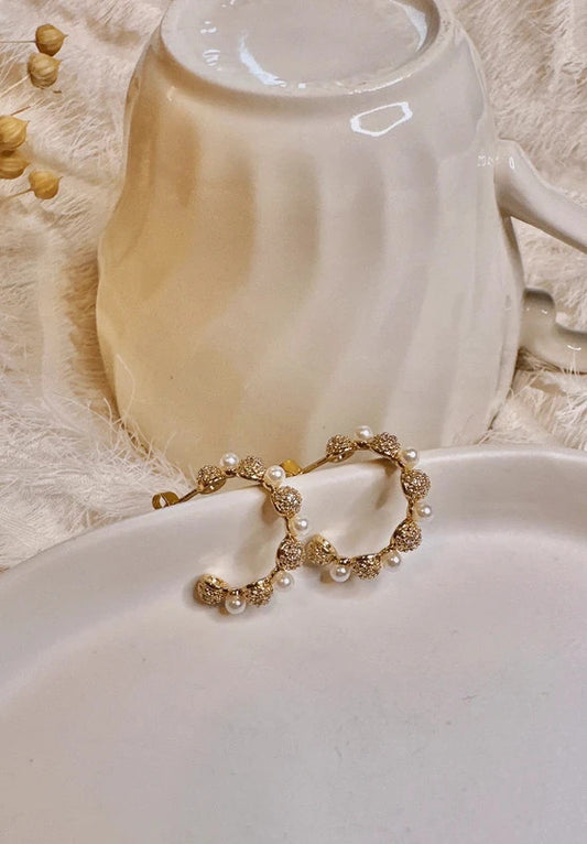 Soul Mate  & 925 Silver post pearl earrings