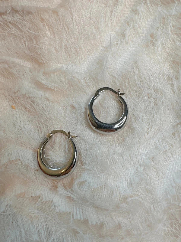 Soul Mate mini hoop & 22mm 925 sterling silver hoop earrings