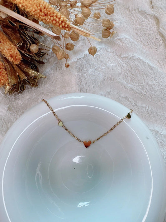 Soul Mate & 18k gold plated heart stainless steel bracelets