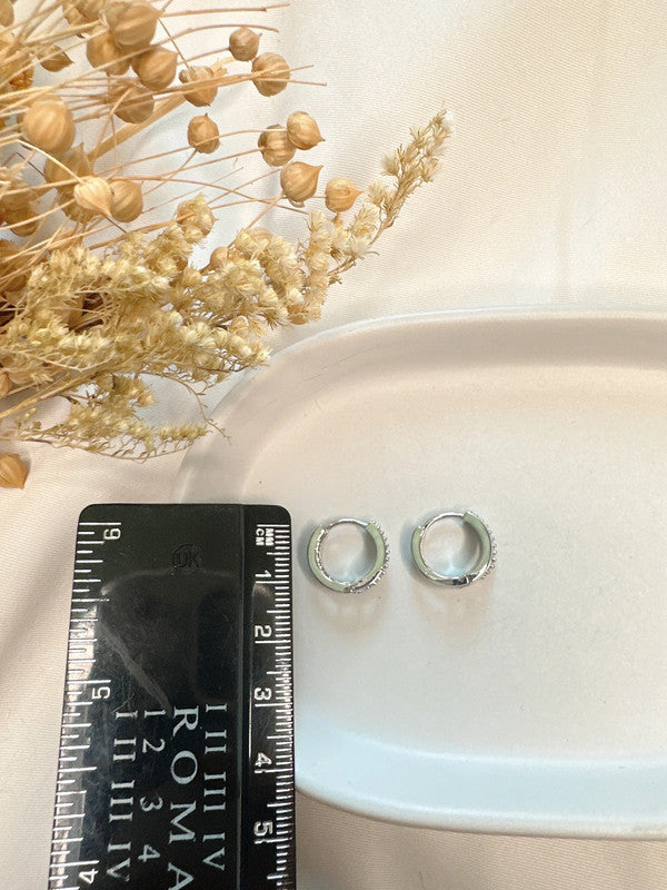Soul Mate & stainless steel mini hoop earrings