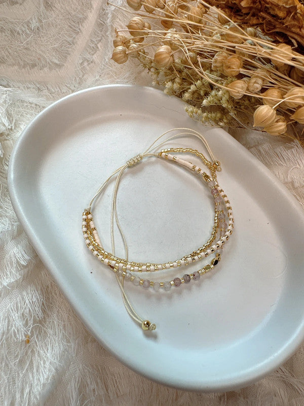Soul Mate  Blue & Adjustable multi layer bracelets