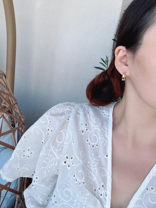 Soul Mate & Stainless steel mini hoop earrings