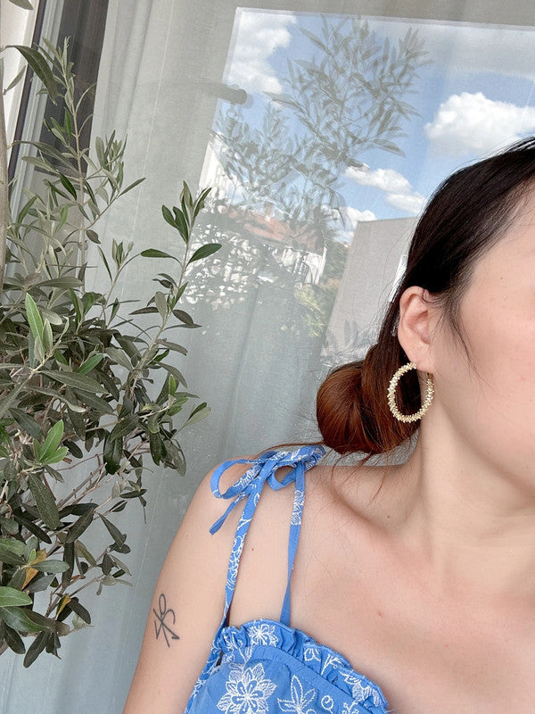 Soul Mate & 40mm 925 silver needles big hoop earrings
