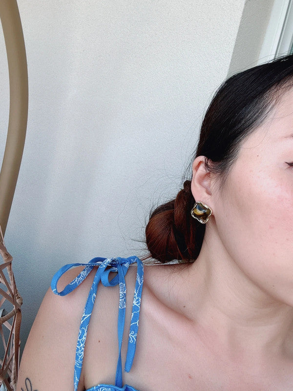 Soul Mate & 925 silver post earrings