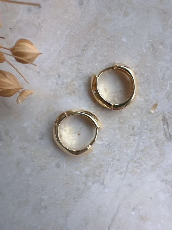 Soul Mate mini hoop & 925 sterling silver minimalist mini hoop earrings