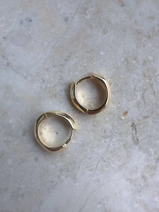 Soul Mate mini hoop & 925 sterling silver minimalist mini hoop earrings