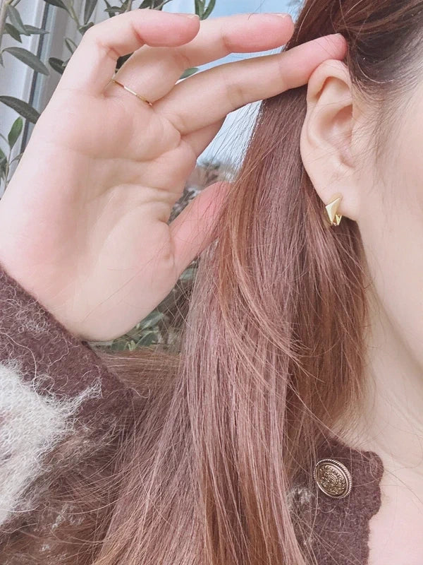 Soul Mate mini hoop & 925 sterling silver minimalist mini punk hoop earrings