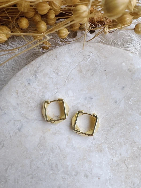 Soul Mate mini hoop & 925 sterling silver minimalist mini punk hoop earrings