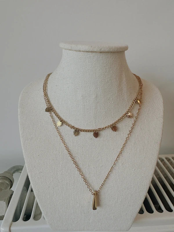 Soul Mate 527 & Double layer Bohemia stainless steel necklace