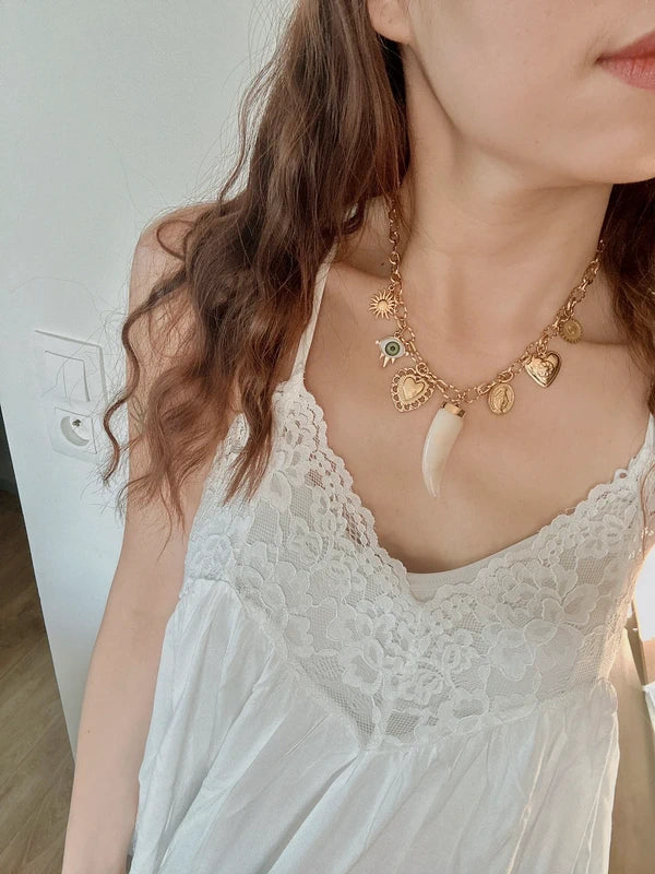 Soul Mate 162 & Bohemian style stainless steel necklace