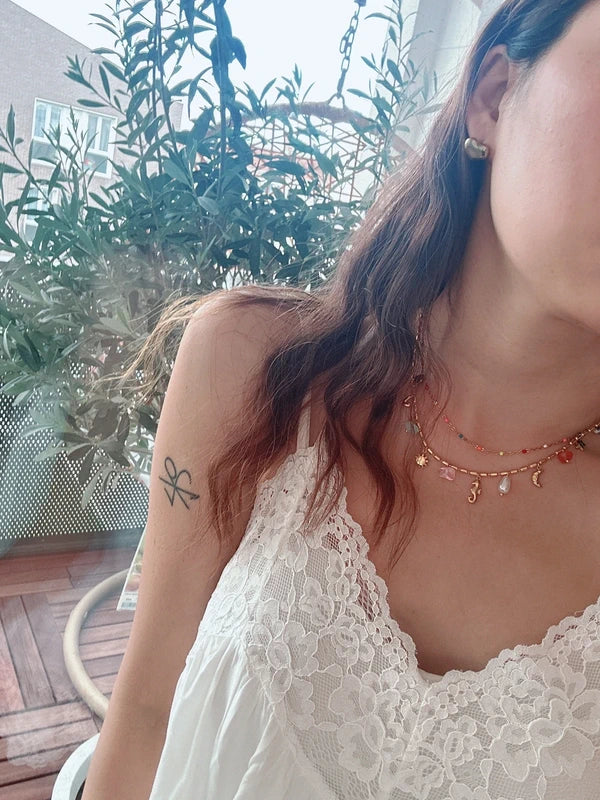 Soul Mate BB & Stainless steel double layer bohemian necklace