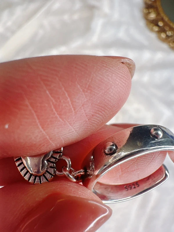 Soul Mate Ro & 925 sterling silver adjustable ring