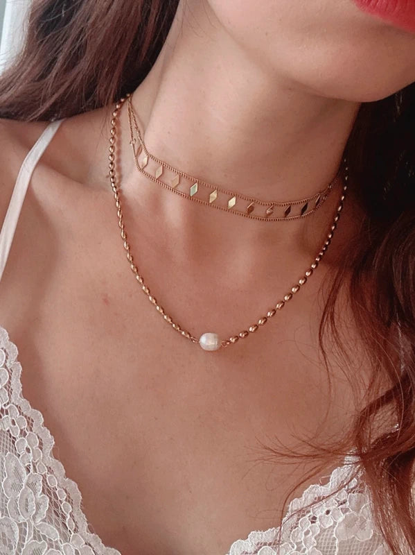 Soul Mate & Stainless steel choker necklace