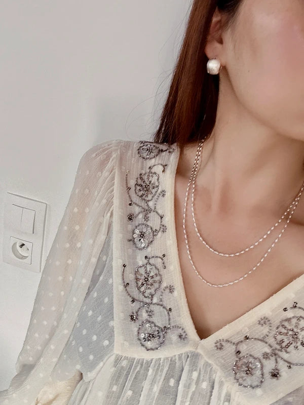 Set of two 925 sterling silver necklaces