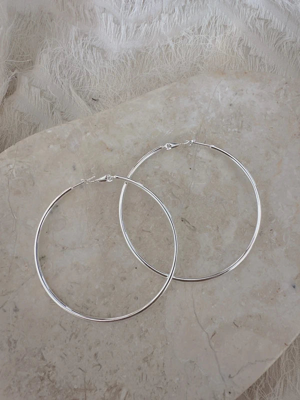 60mm extra large hoop / 925 sterling silver hoop earrings