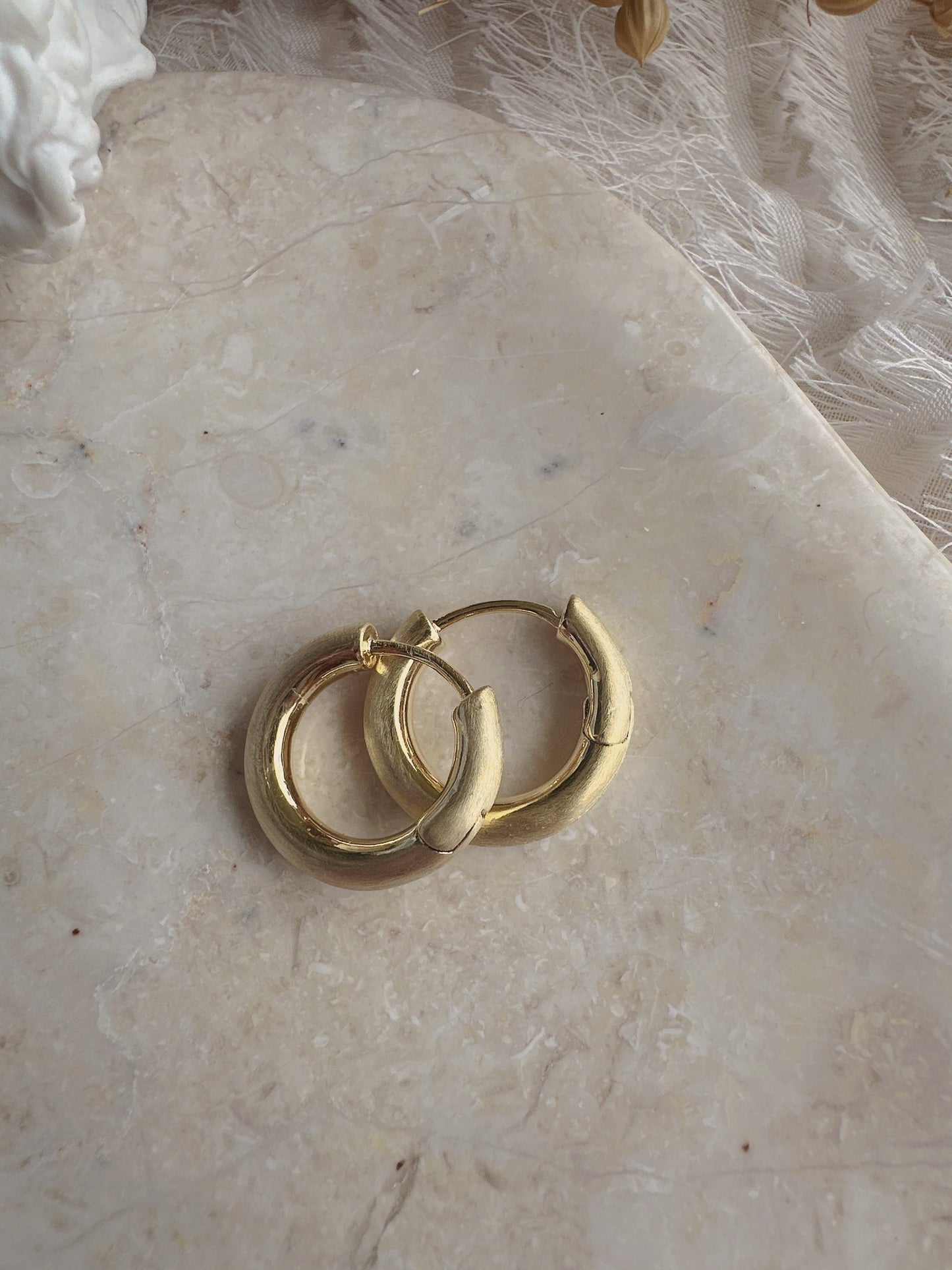 20mm 925 Silver post hoop earrings