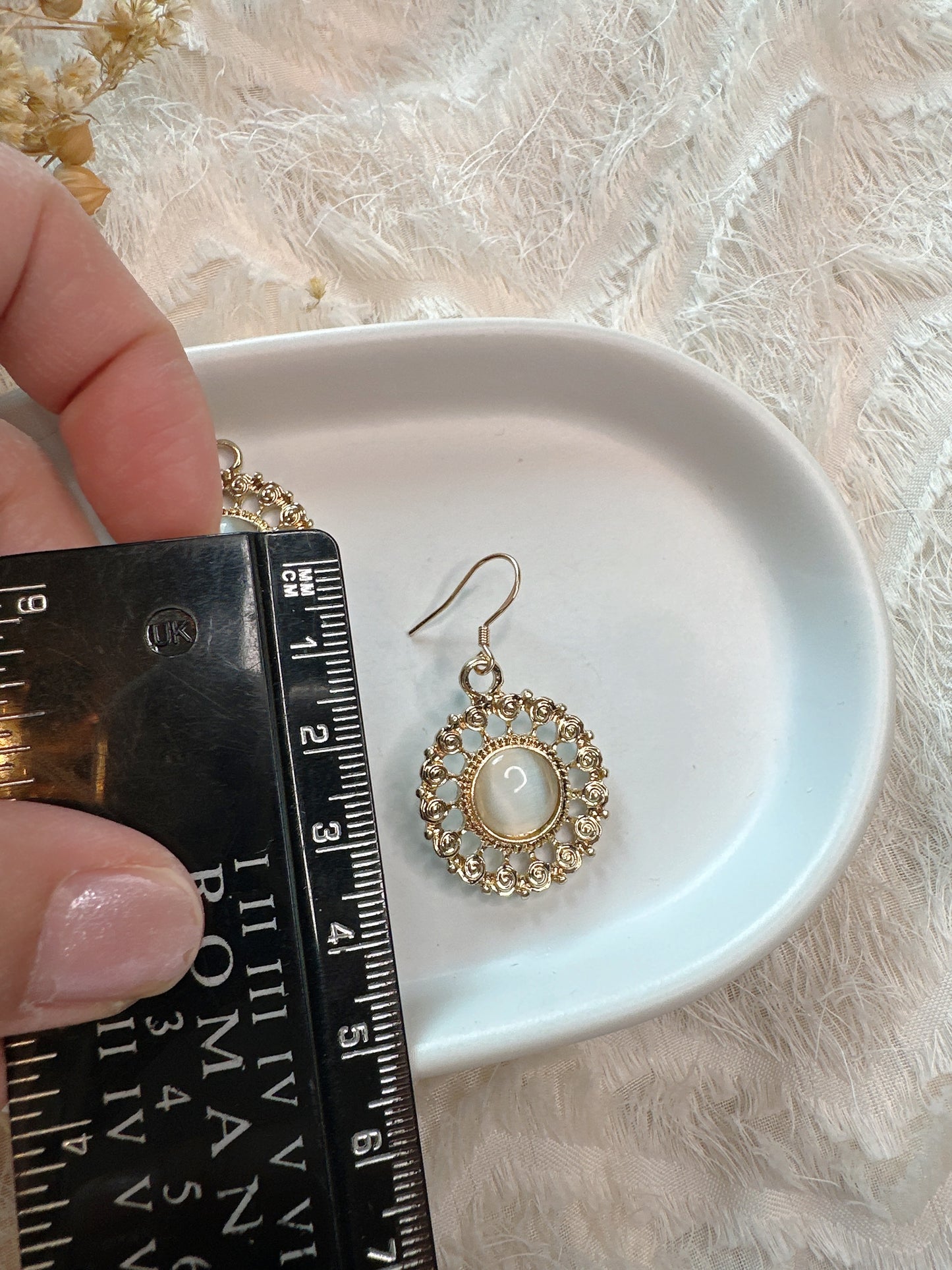 925 Silver needles rococo style earrings