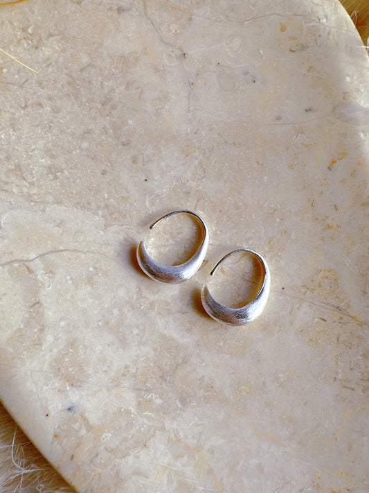 925 silver post silver color earrings