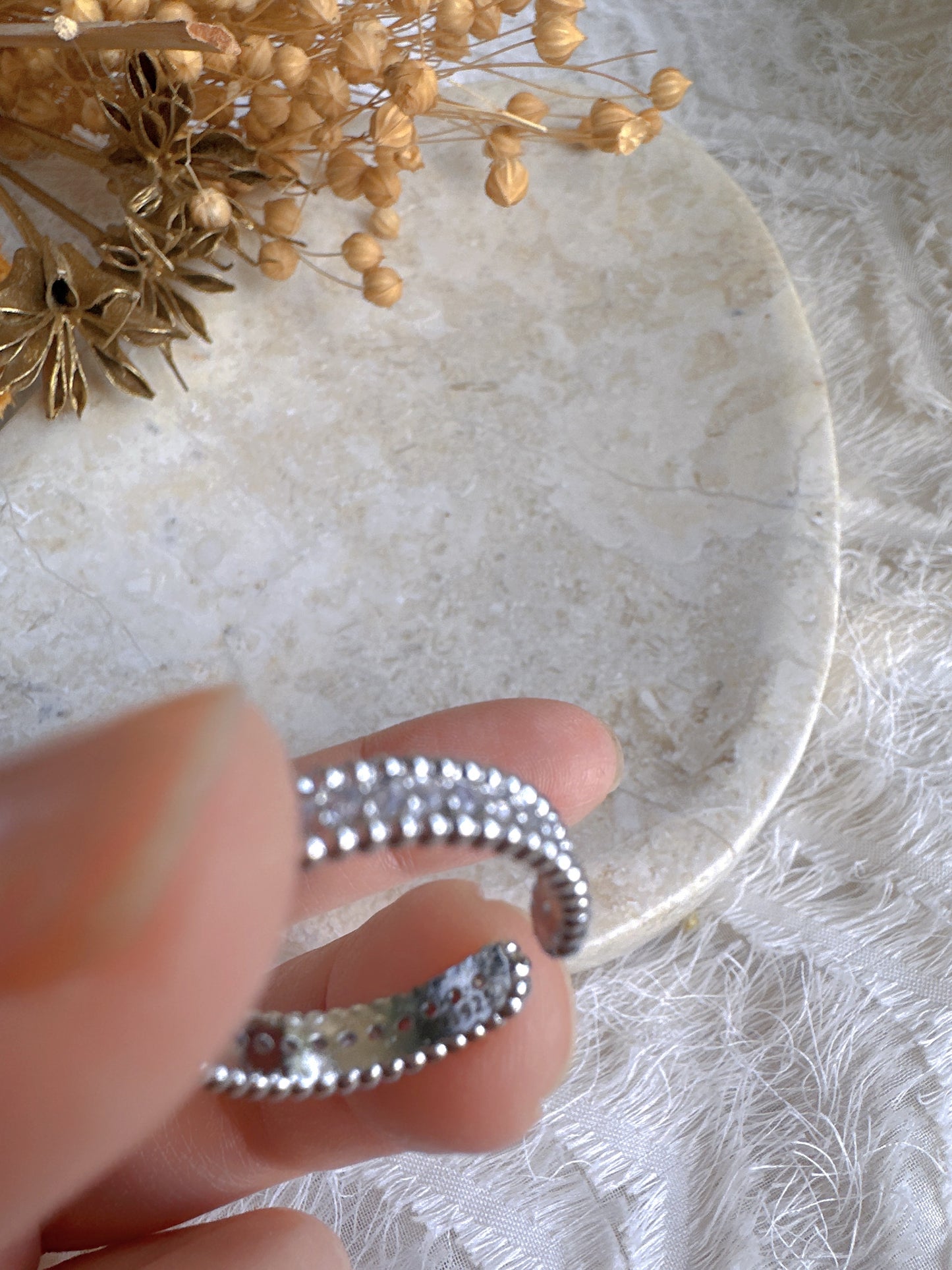 925 sterling Silver adjustable ring