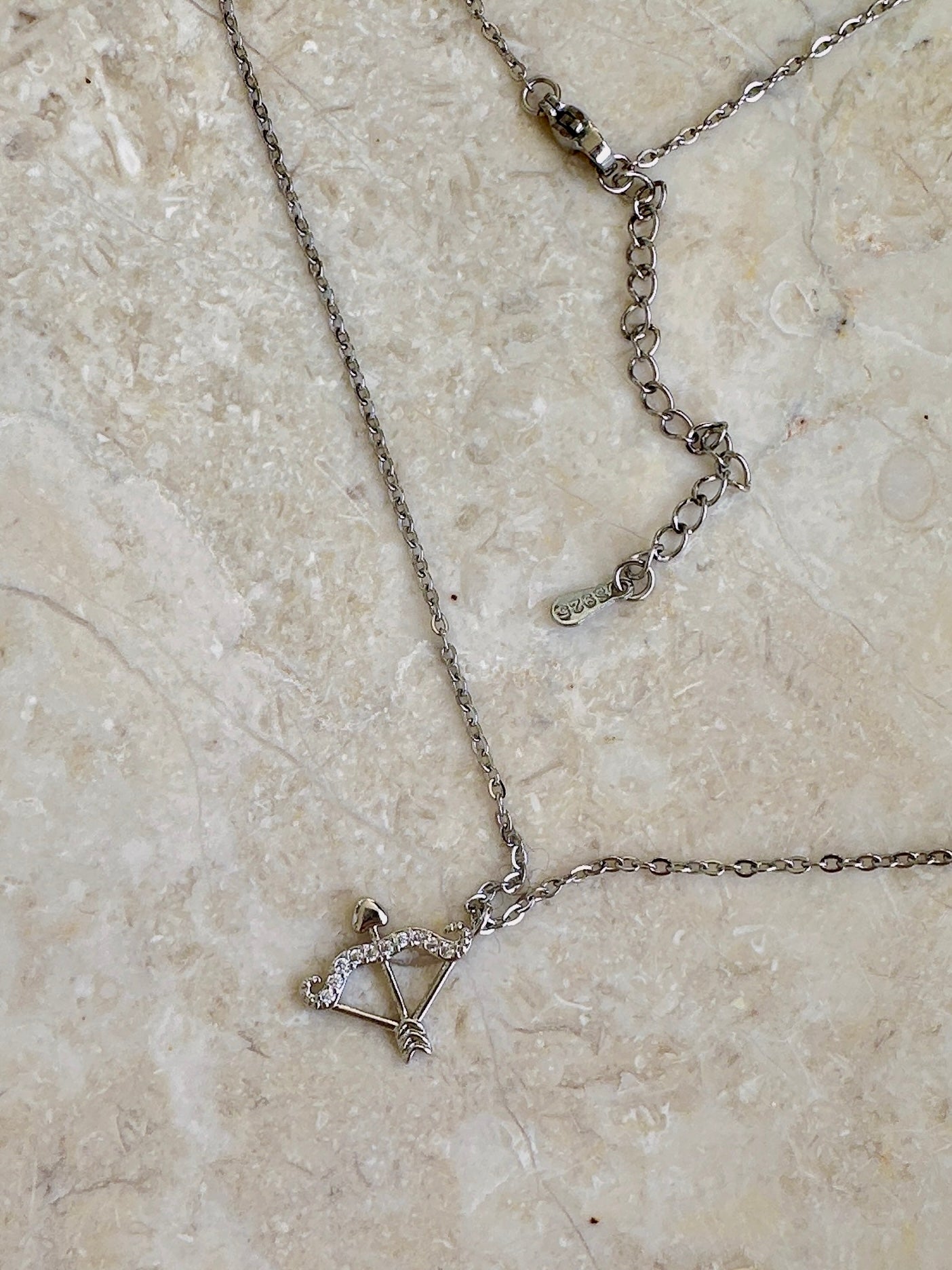 925 sterling silver Sagittarius necklace