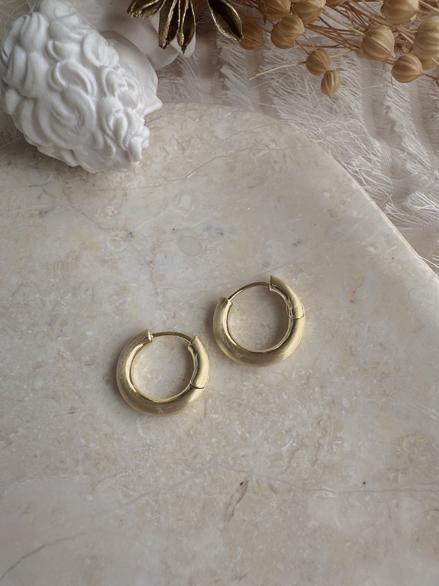 20mm 925 Silver post hoop earrings