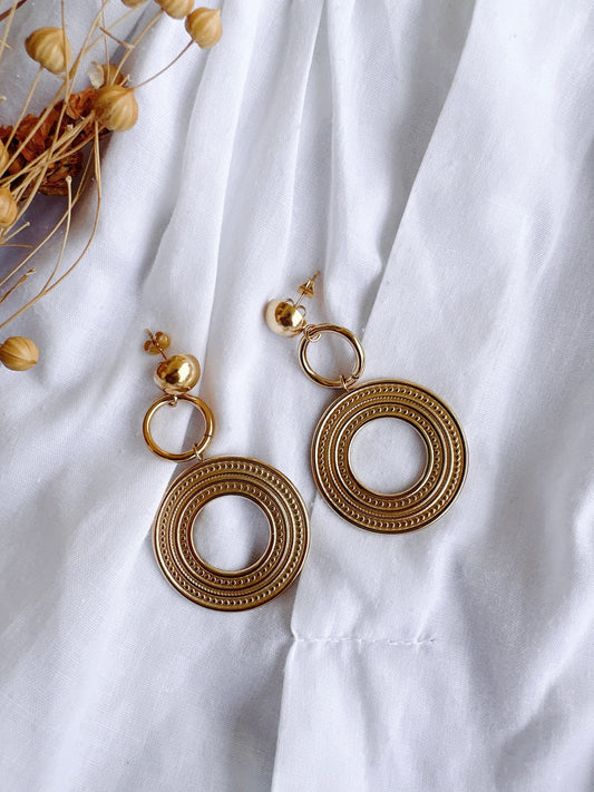 925 Silver post bohémienne big earrings