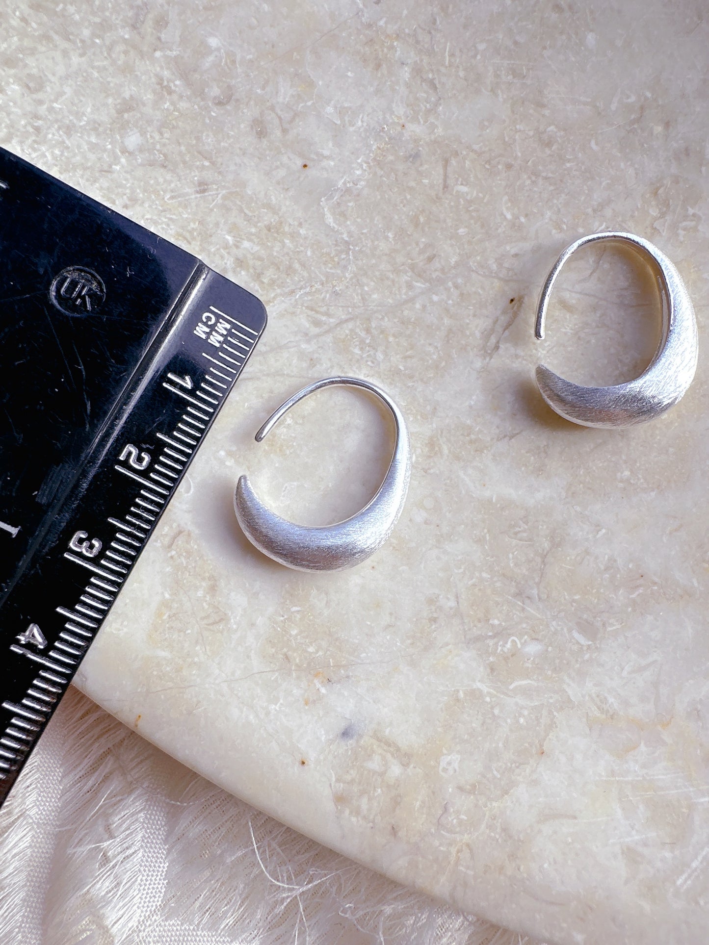 925 silver post silver color earrings