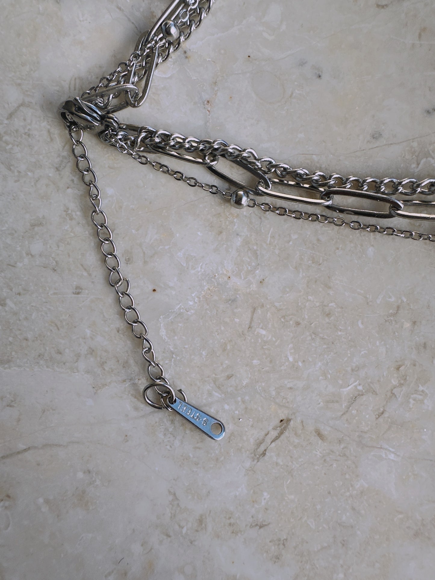 Soul Mate & Stainless steel 3 layers necklace
