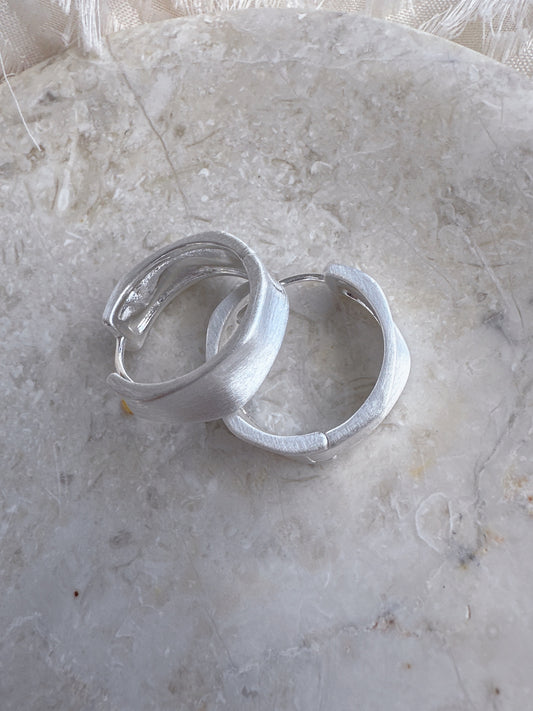 Soul Mate  & 925 silver post hoop earrings