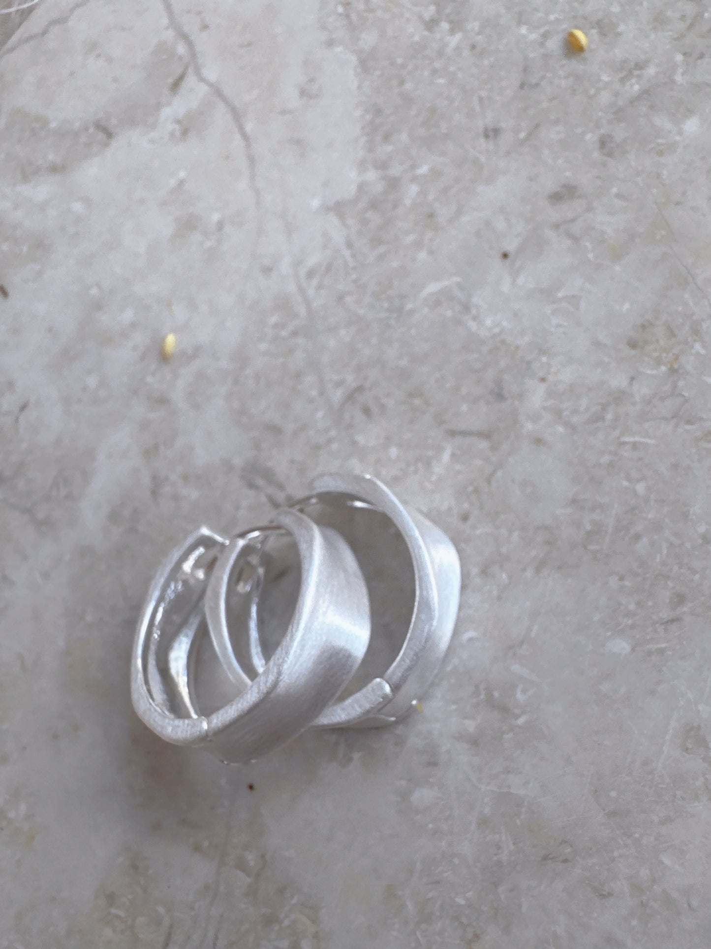 Soul Mate  & 925 silver post hoop earrings