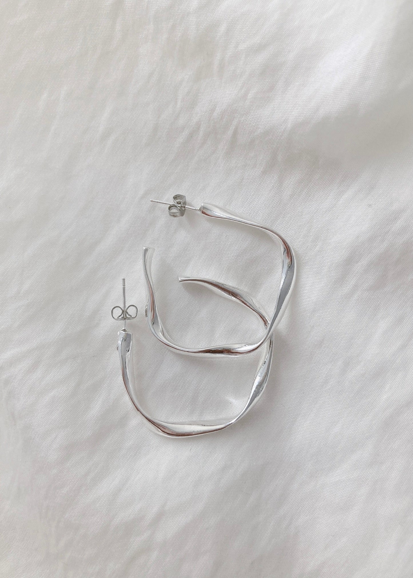 35mm 925 silver post earrings