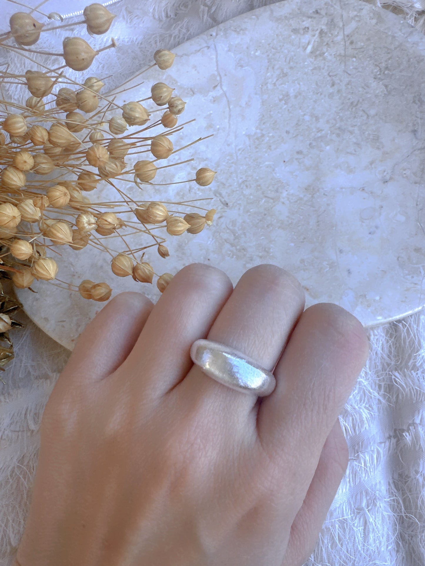 Soul Mate & 925 sterling silver adjustable ring